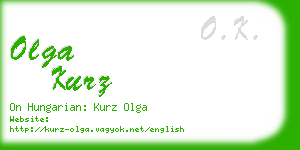 olga kurz business card